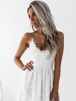 Короткое белое платье на лето LSP-05103