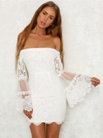 Белое летнее платье с рукавами LSP-04945